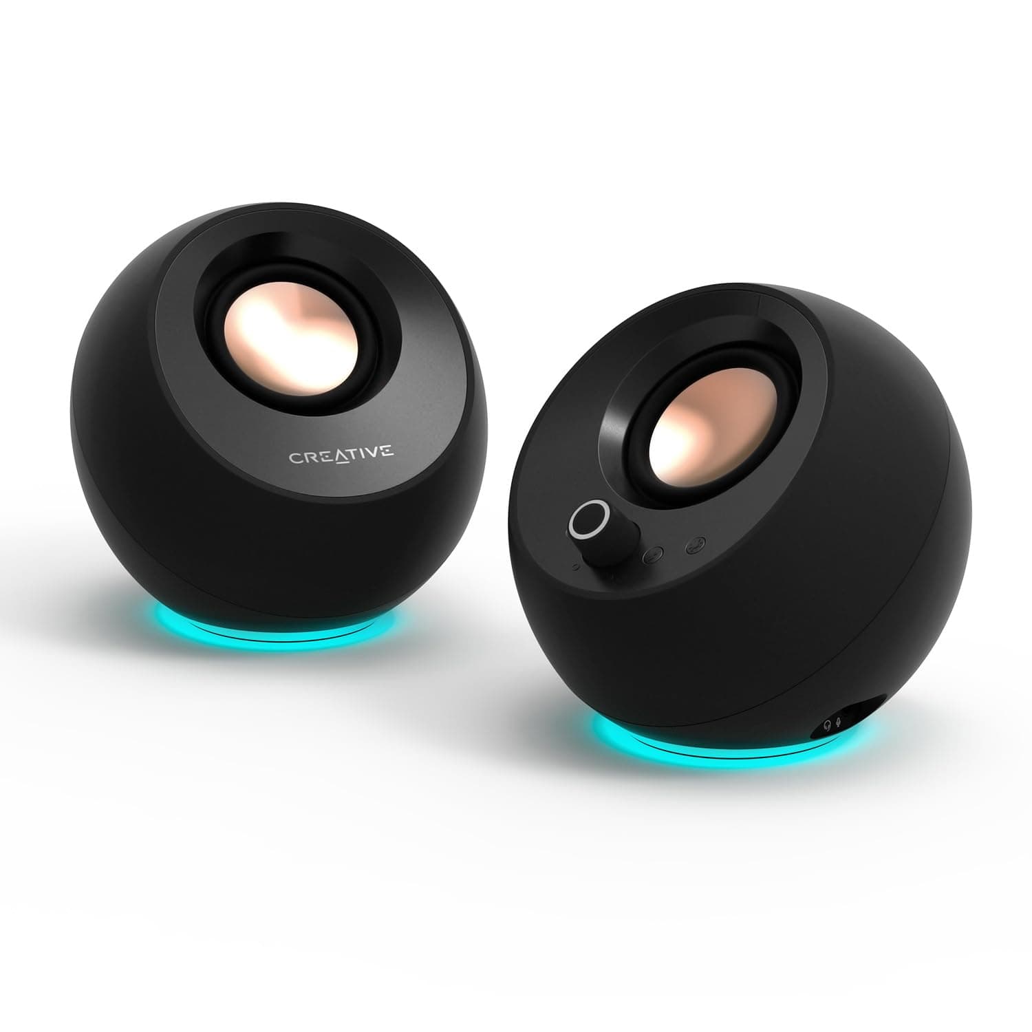 Creative Pebble Pro, 2.0 USB-C Desktop Speakers, RGB, Black