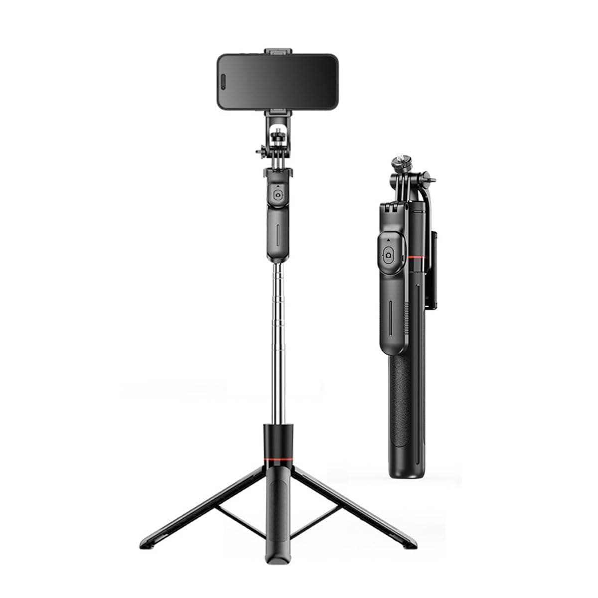 67" Phone Tripod & Selfie Stick Travel Tripod for iPhone Selfies, with Phone Holder 360°Rotation Extendable Selfie Stick for Travel/Selfie/Vlog Compatible with iPhone/Android/Camera