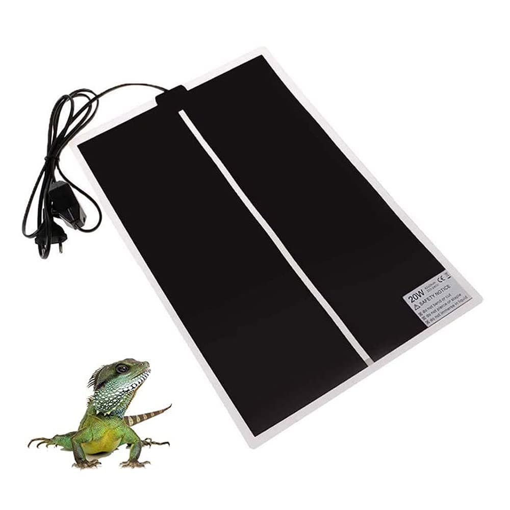 KABASI Reptile Heating Pad, 20W Waterproof Reptile Heat Pad Under Tank Terrarium with Temperature Control, Safety Adjustable Reptile Heat Mat for Turtle, Tortoise, Snakes, Lizard, Gecko, 16.5x11 in