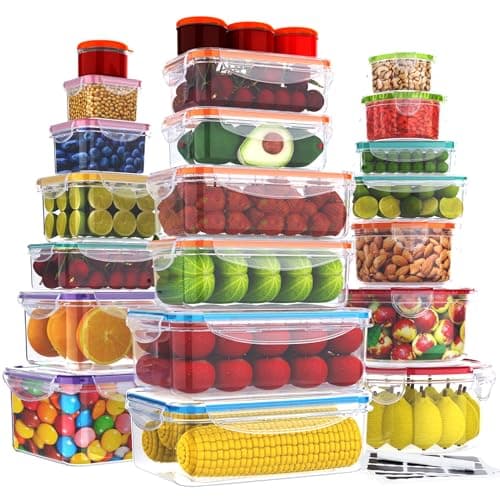 RockBerry 46 PCS Food Storage Containers with Lids Airtight