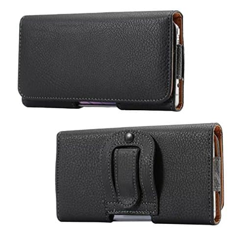 Cell Phone Holster, PU Leather Belt Clip Phone Holder Pouch Case for iPhone 16 Plus, 15 Pro Max Samsung Galaxy A15 A25 A35 A55 S25+ S24+ S23 FE S22+ Pixel 6 (M)