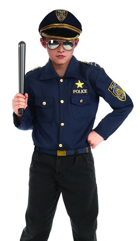 Police Hat Shirt Child Costume 6 NIP