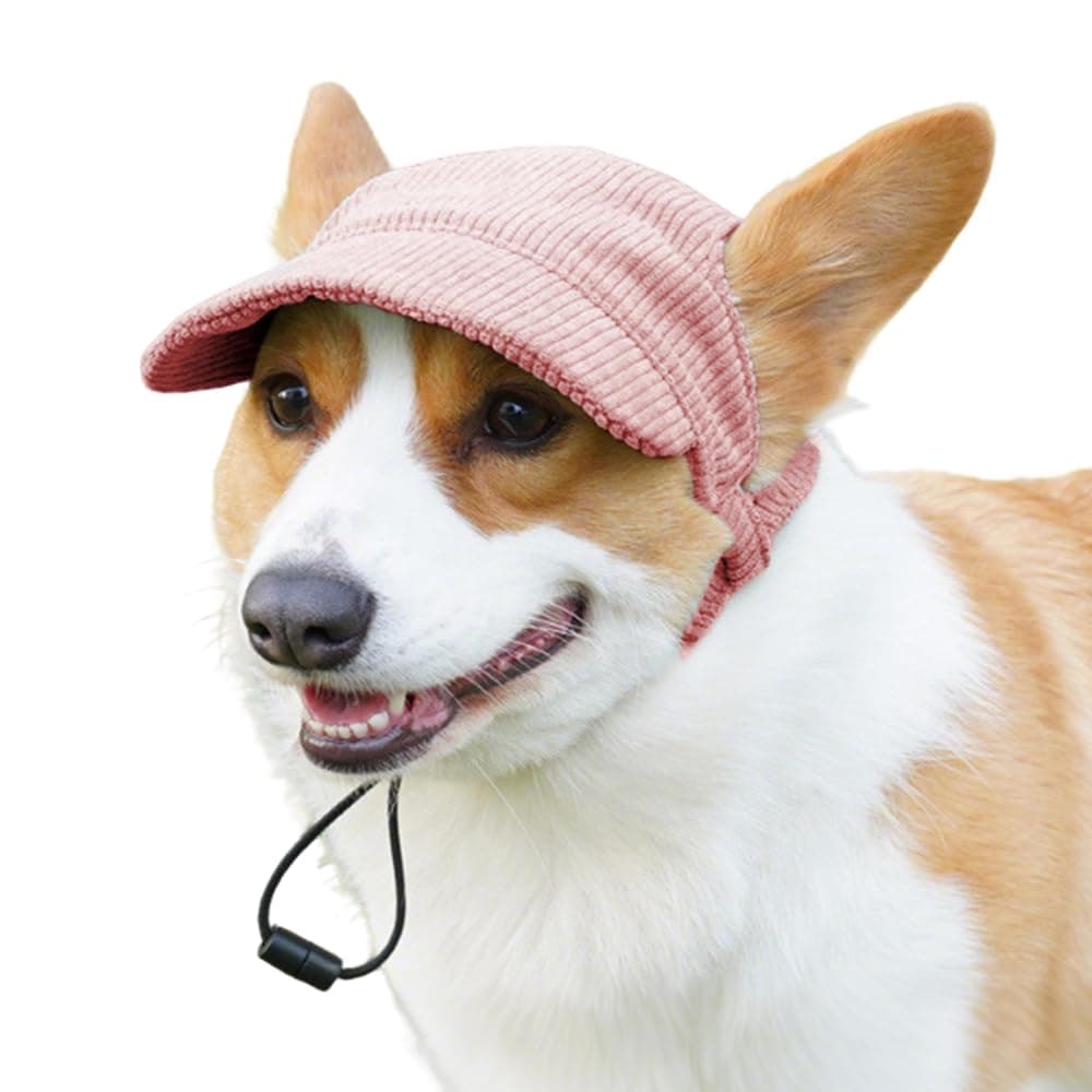 Dog Baseball Cap, 2025 New Hats for Dogs Cat with Ear Holes, Adjustable Dog Summer Sun Hat for Small Medium Large Dogs Eyes Protection (Pink, Small)