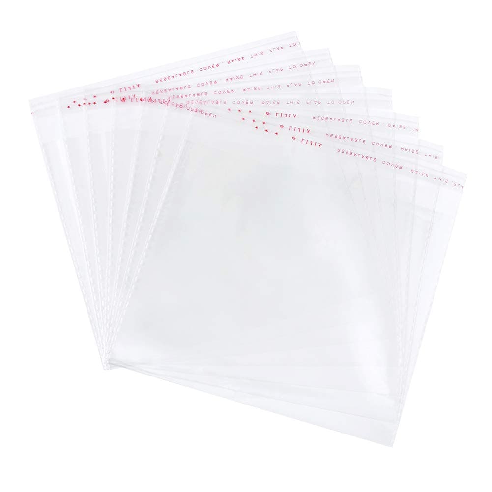 Fashewelry 1000Pcs Clear Plastic Cello Treat Bags Self Sealing OPP Cellophane Poly Bags 5.3x6.3" Sealed Size for Wedding Party Candy Cookies Soap Candle