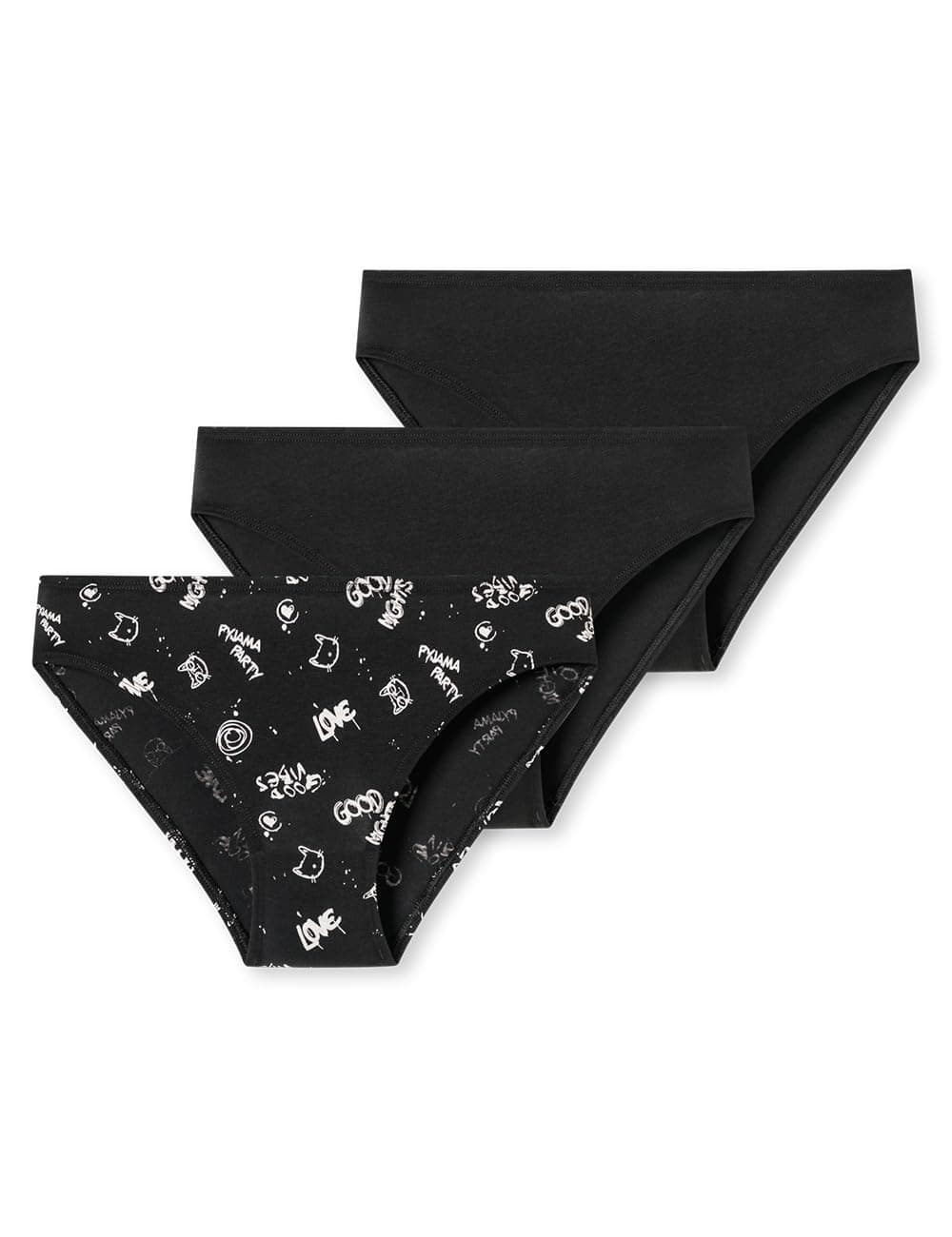 Schiesser Girl's Pack of 3 Briefs-95/5 Organic Cotton-Size 176 Underwear, Assorted 1_181937, 140