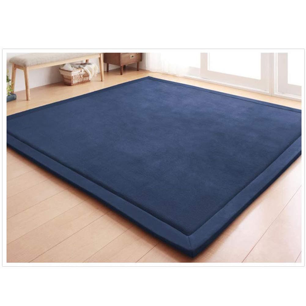 LOARTEE Coral Velvet Play Mat, Memory Foam Non-Slip Crawling Floor Rug