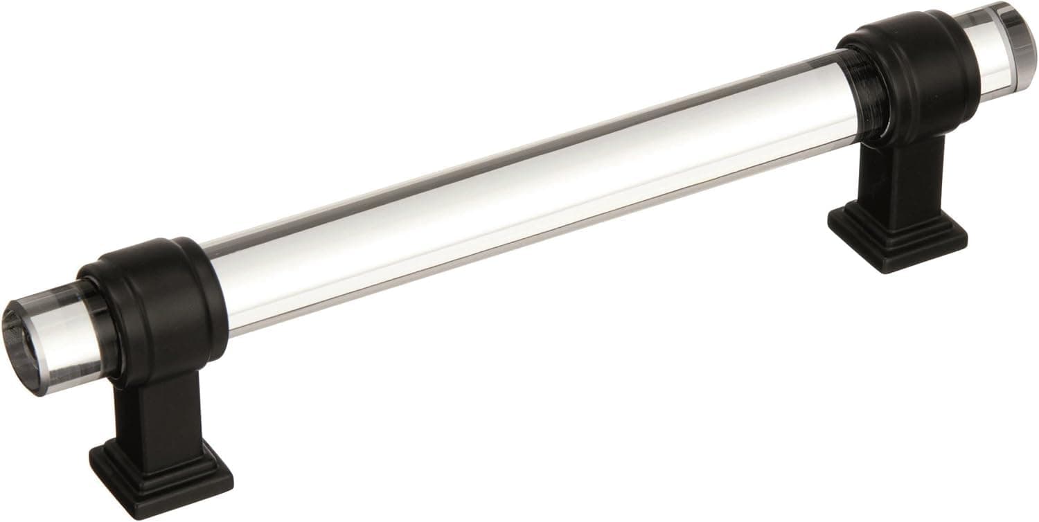 Amerock 5-1/16" Glacio Clear/Black Bronze Drawer Pull