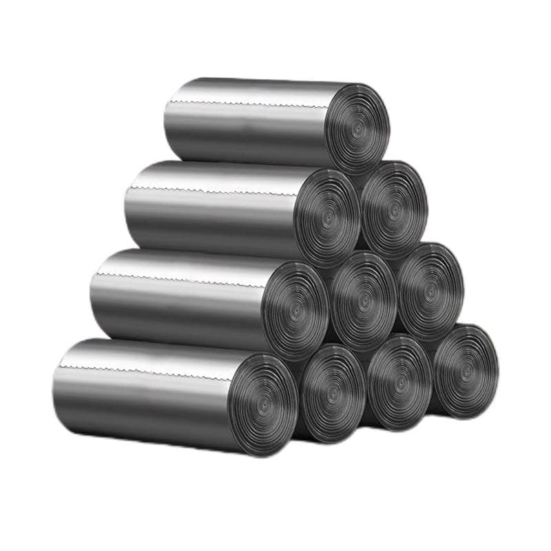 Small Trash Bags, 3 Gallon Handle Tie Garbage Bags NALANY Bathroom Trash can Liners 2.6-3 Gallon for Bedroom Home Kitchen 120 Count, Silver