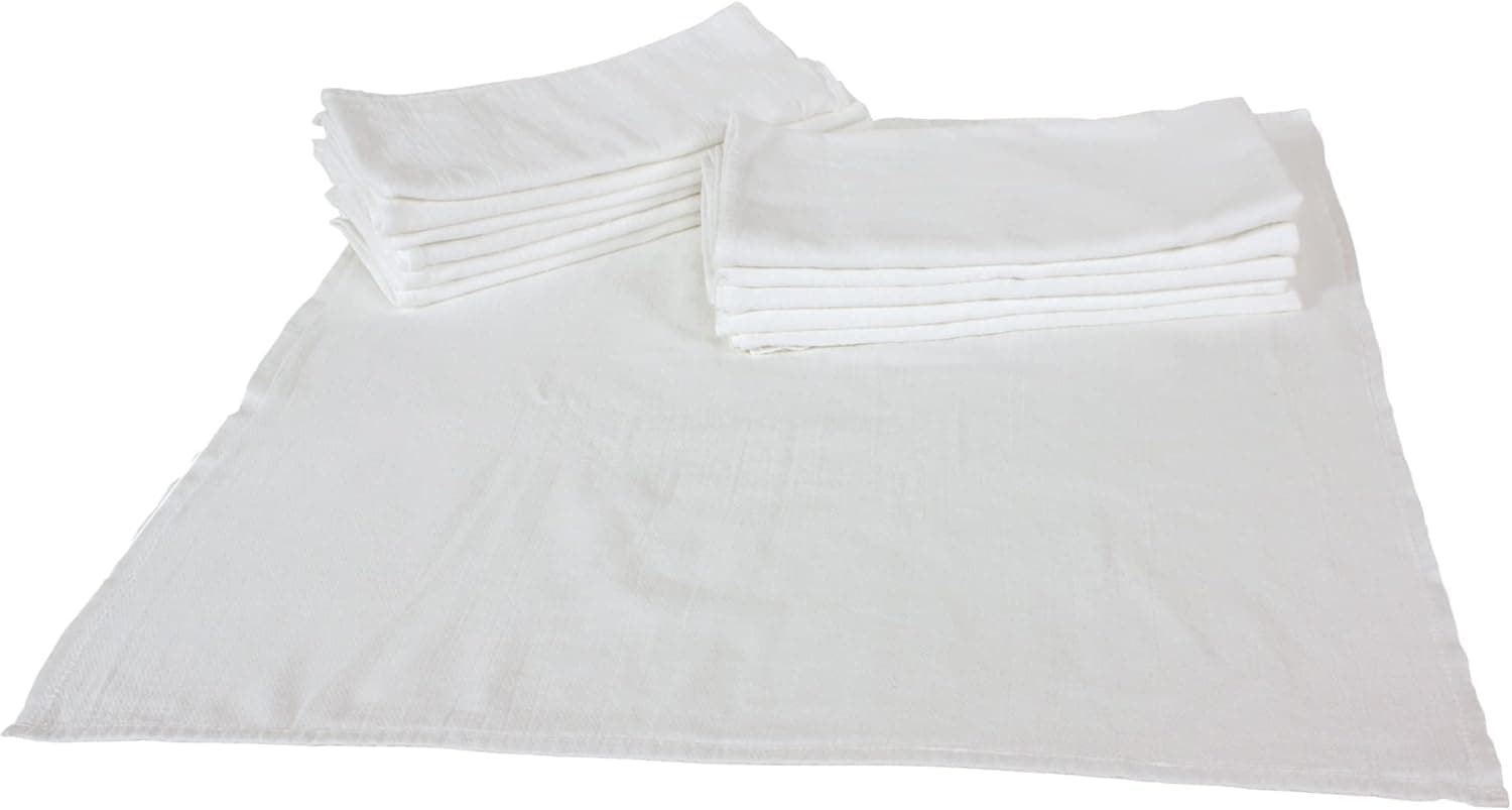 20 Dozen OsoCozy Bleached Birdseye Flat Cloth Diapers - 27.5 x 30.5 Inches, One-Layer Flat Cloth Baby Nappies Made of Soft, Durable 100% Birdseye Weave Cotton