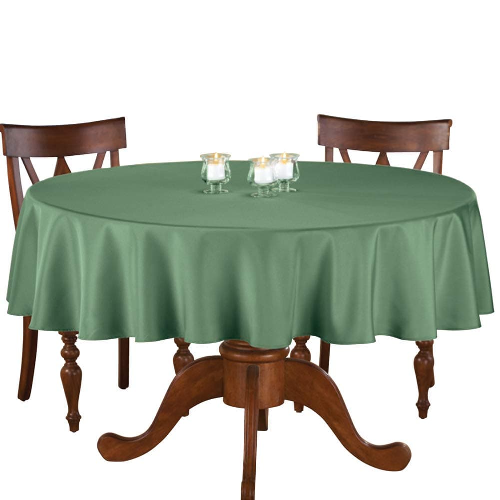 Basic 70 inch Round Tablecloth, Green