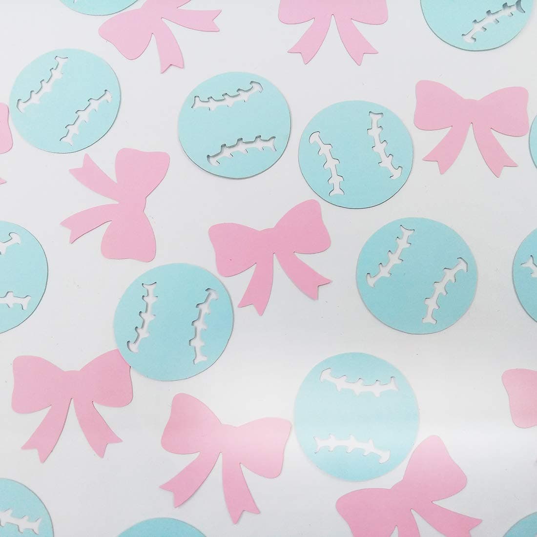 Morndew 100 PCS Biodegradable Pink Paper Confetti for Birthday, Baby Shower, Gender Reveal, Wedding & Bridal Shower Celebrations