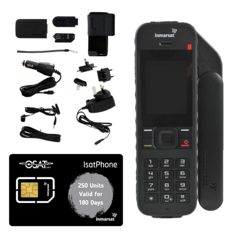 OSAT Inmarsat IsatPhone 2 with SIM Card and 250 Units with 180 Day Validity