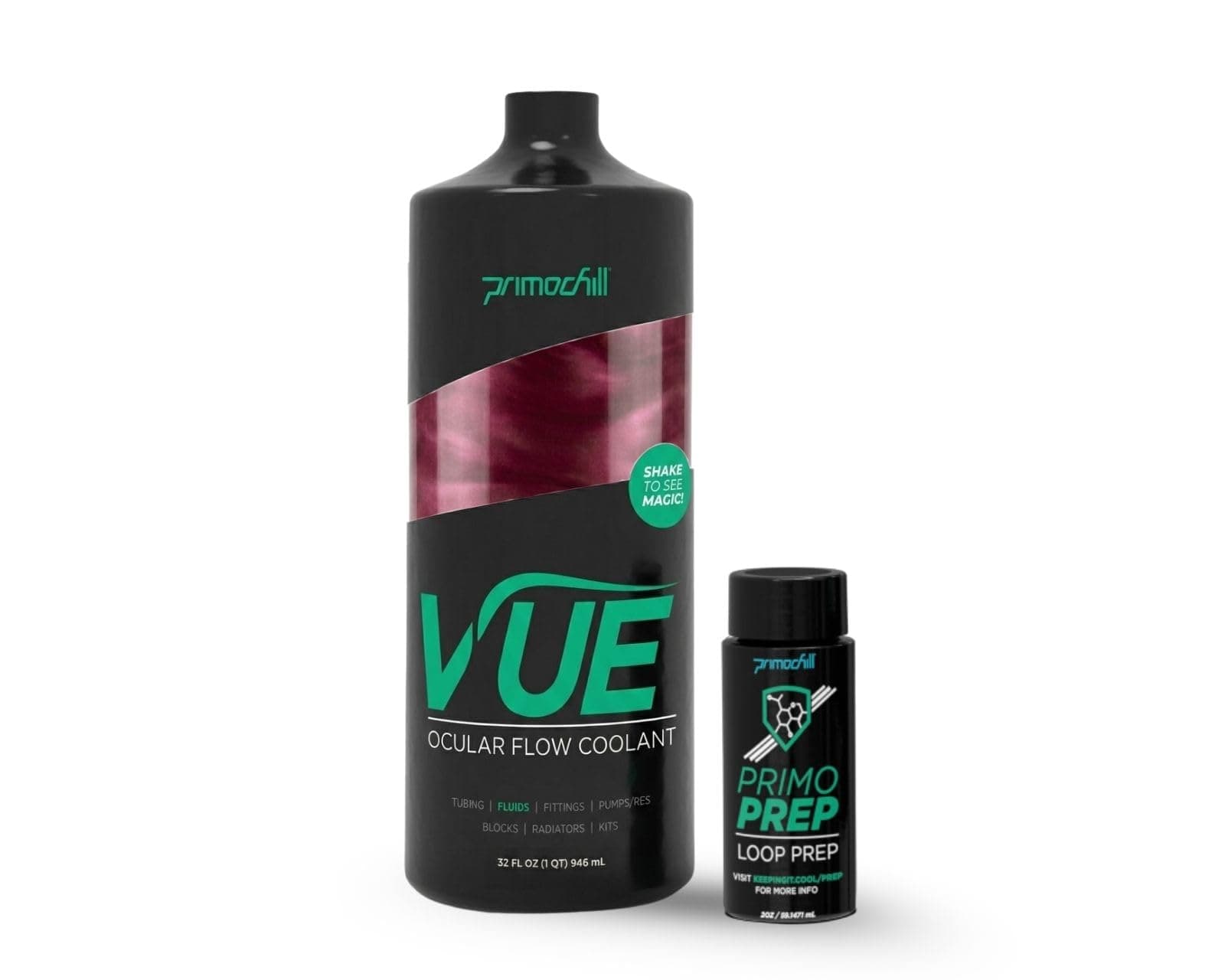 PrimoChill Vue - Computer WaterCooling Coolant, Visual Flow, Solid/Non-Transparent, Full Protection, PrimoPrep Included, Proudly Made in The USA - Black Cherry Violet