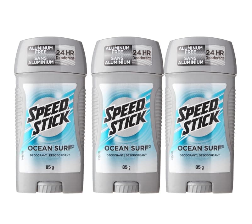 Speed Stick Clear Deodorant, Ocean Surf Scent for Men, 85g (3 pack)
