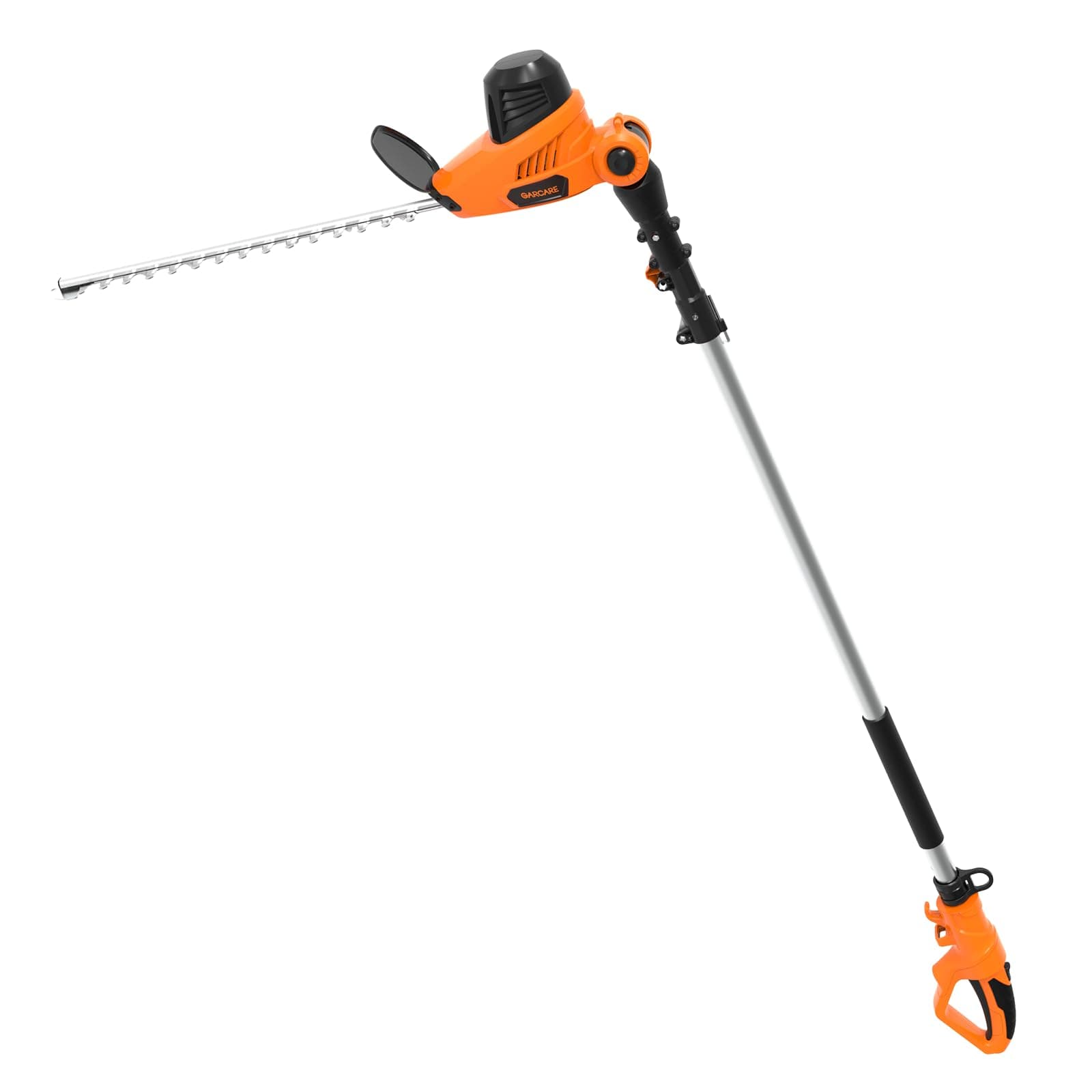 GARCARE Corded Pole Hedge Trimmer 4.8-Amp with 18-Inch Laser Cutting Blade