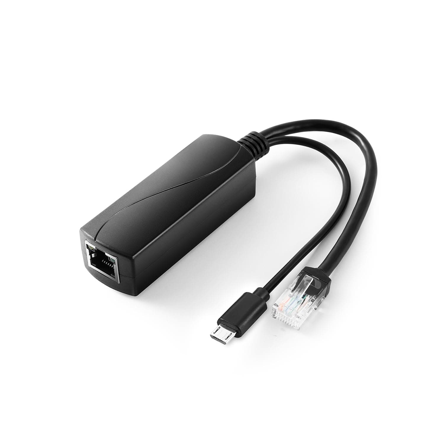 Micro USB PoE Splitter 5V 2.4A Output, IEEE 802.3af Standard 10/100M Power Over Ethernet Splitter Adapter for Raspberry Pi 4, Google WiFi, Tablets, Dropcam