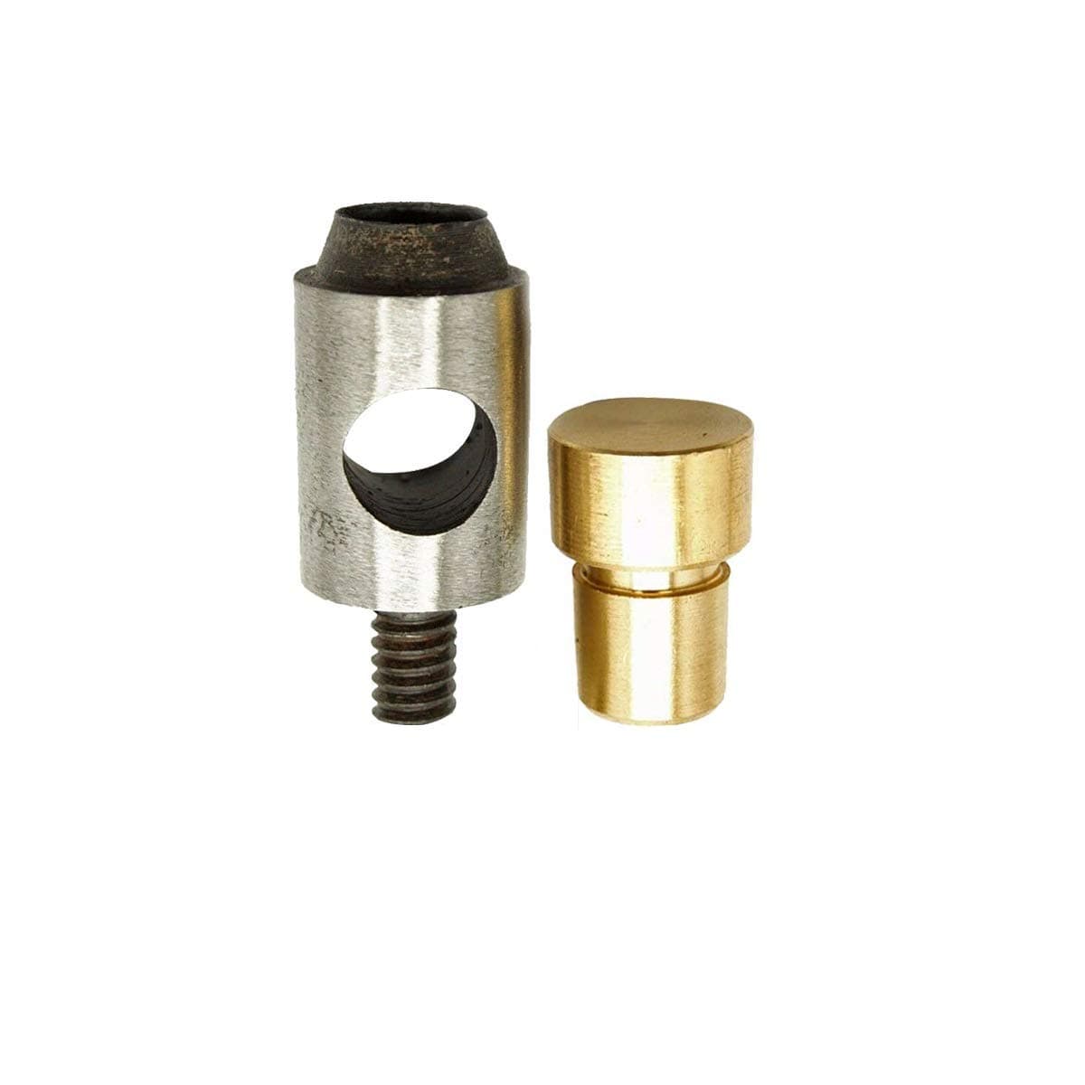 Trimming Shop 12mm Gold Base Hole Cutter Punch Die Set for Universal Blue Hand Press Machine for Fabrics & DIY Leather Craft, Fixing & Fastening Clothes