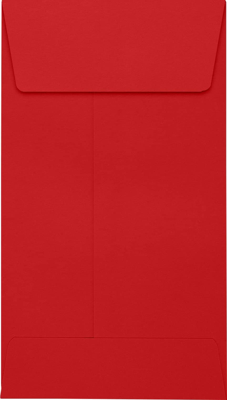 LUXPaper #5 1/2 Coin Envelopes | Peel & Press | 3 1/8" x 5 1/2" | Ruby Red | 80lb. Text | 250 Qty