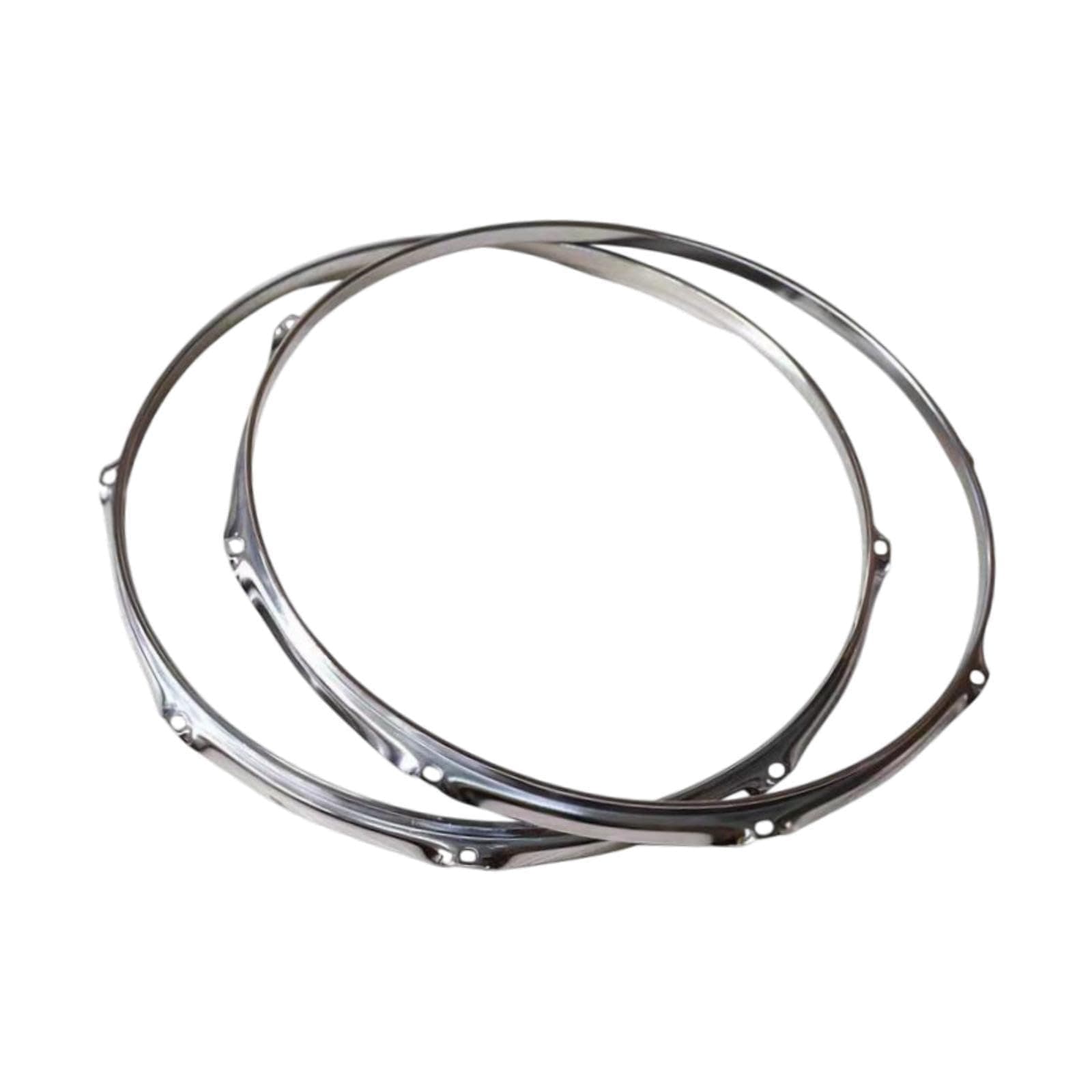 Milageto Bass Drum Hoops Batter Hoops 6 Lug Supplies DIY Maintenance Components Accessories Lightweight Replacement for Top and Bottom, 16 inch