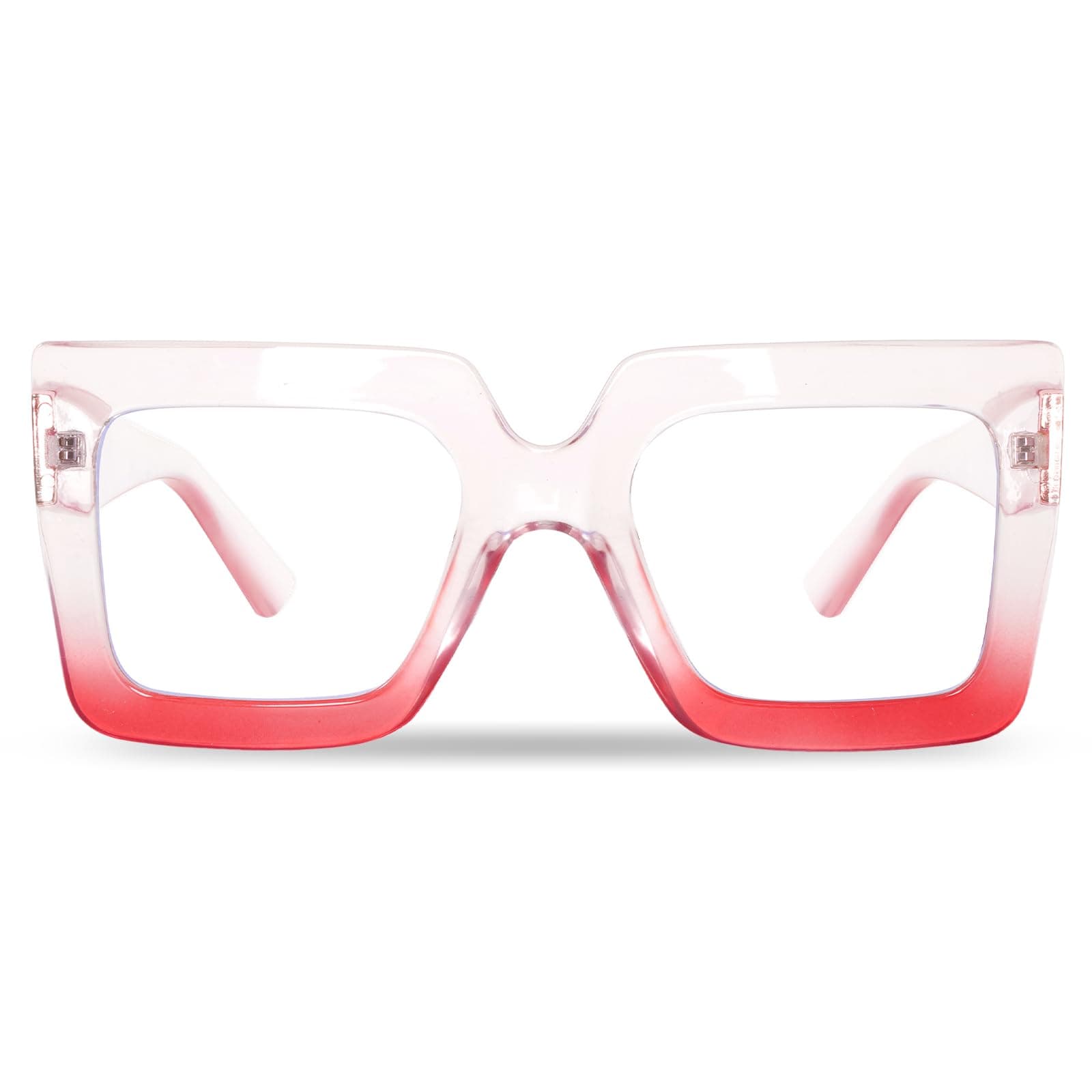 hoyuwak Oversized Square Blue Light Glasses Big Frame Computer Eyewear