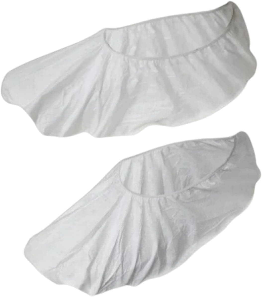 MAGID Polypropylene Disposable Shoe Covers, Size Large, 50 Pairs, Puncture and Tear Resistant, White, Elastic Closure, Medical, Food Processing, Cleanrooms, Construction, SC91