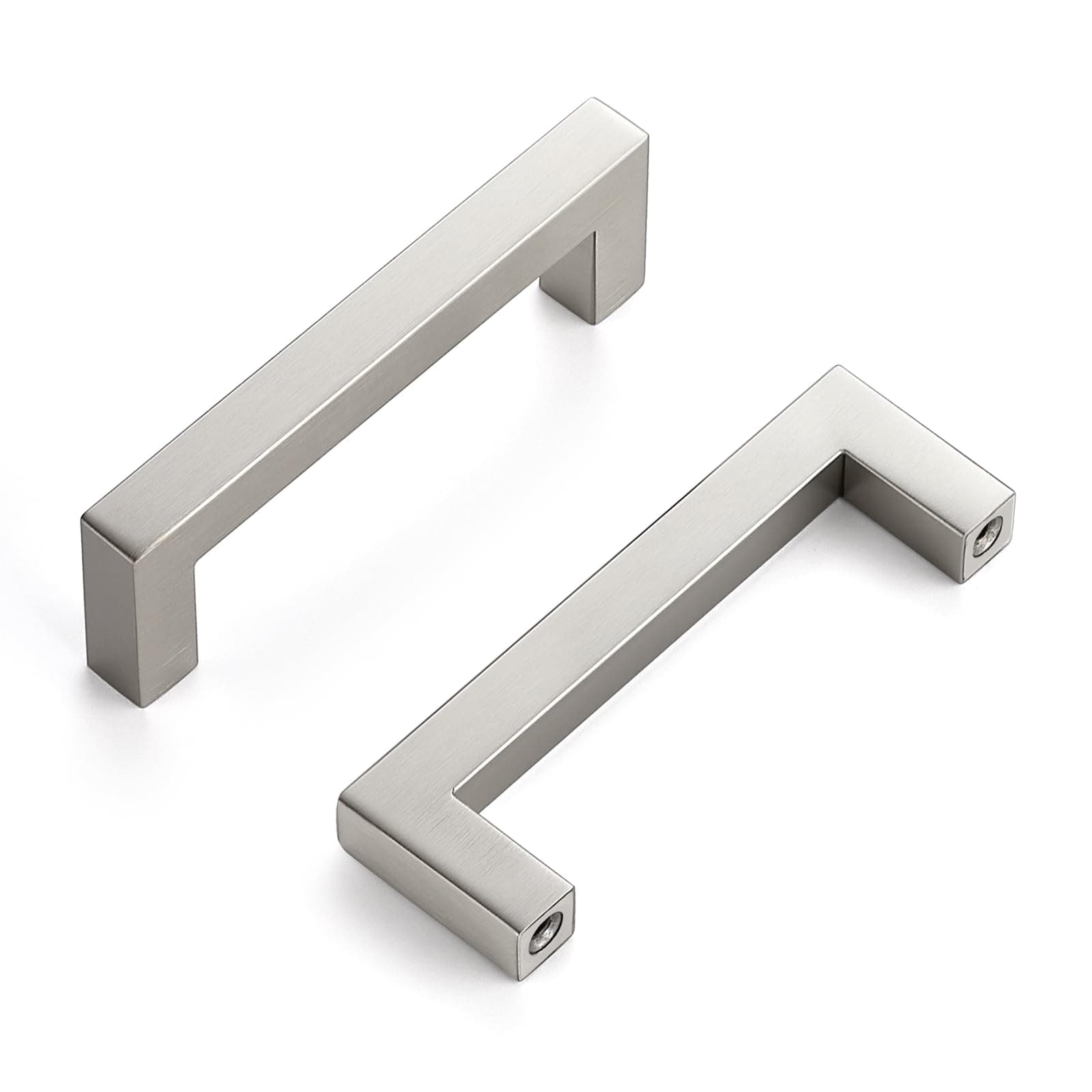 HOME EDIT Brushed Nickel Square Drawer Handles & Pulls 3-3/4 Inch,10 Pack