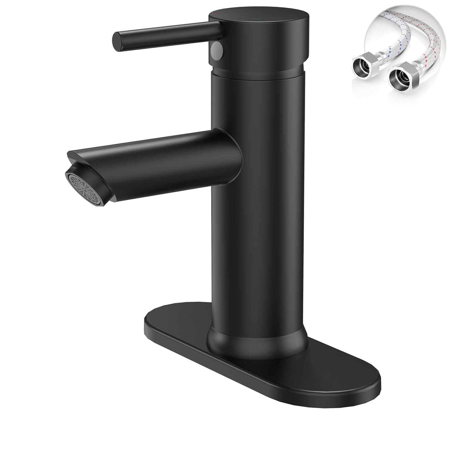 Greenspring Bathroom Faucet for 1 or 3 Holes, Brass, Matte Black