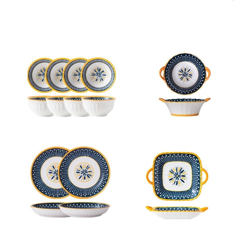 XINCHANG Ceramic Colorful Dinner Bowls for Pasta, Salad, Cereal, Soup & Microwave & Dishwasher Safe (8-Piece Set - Colorful)