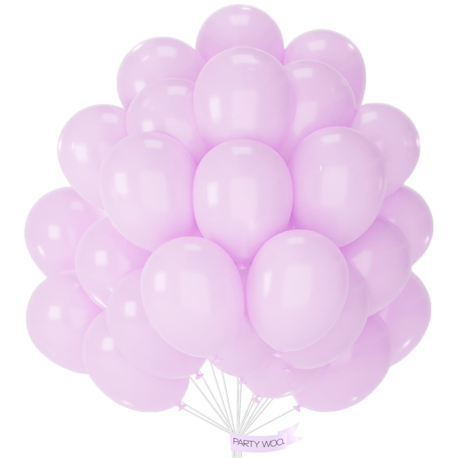 PartyWoo Pastel Purplish Pink Balloons, 50 pcs 12 Inch Purplish Pink Balloons, Purplish Pink Balloons for Balloon Garland or Balloon Arch as Party Decorations, Baby Shower Decorations, Pink-Q04