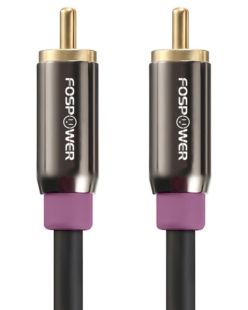 FosPower Subwoofer Cable (15 FT) RCA to RCA Audio Stereo Cable Male to Male