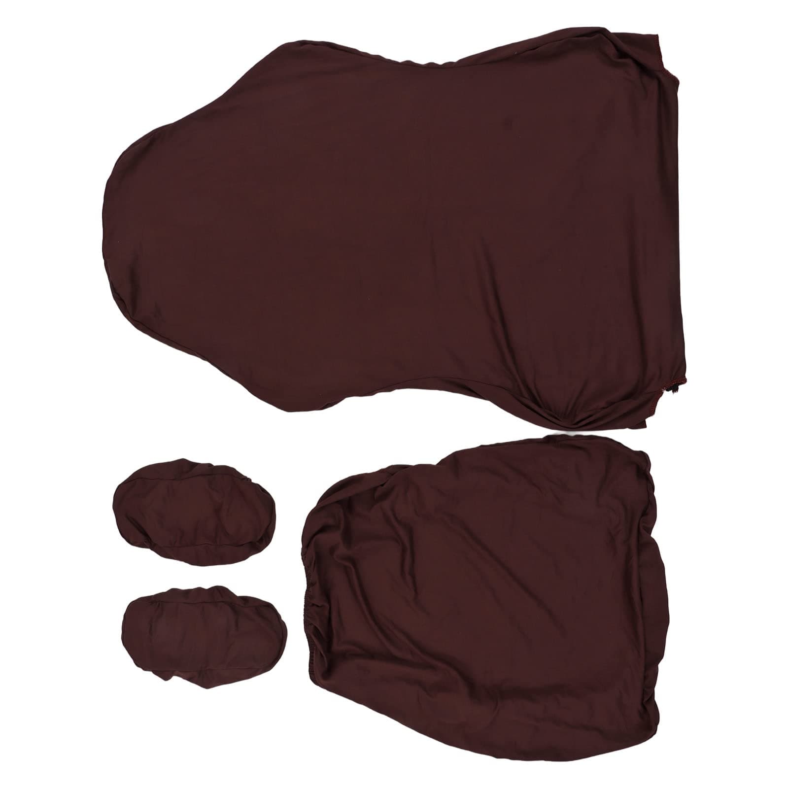 KIMISS Breathable Polyester Gaming Chair Cover with Armrest Slipcovers – Stretchy Office Chair Slipcover for High Back – Redecorate Your Gaming & Office Space (Dark Brown)