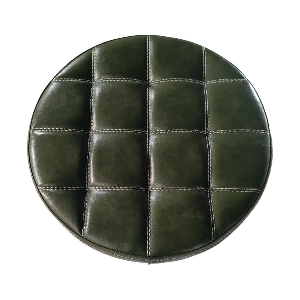 Milageto Barstool Seat Cushion Replacement Seat Top Replace Parts Comfortable Wear Resistant Heavy Duty PU Leather Cover for Salon