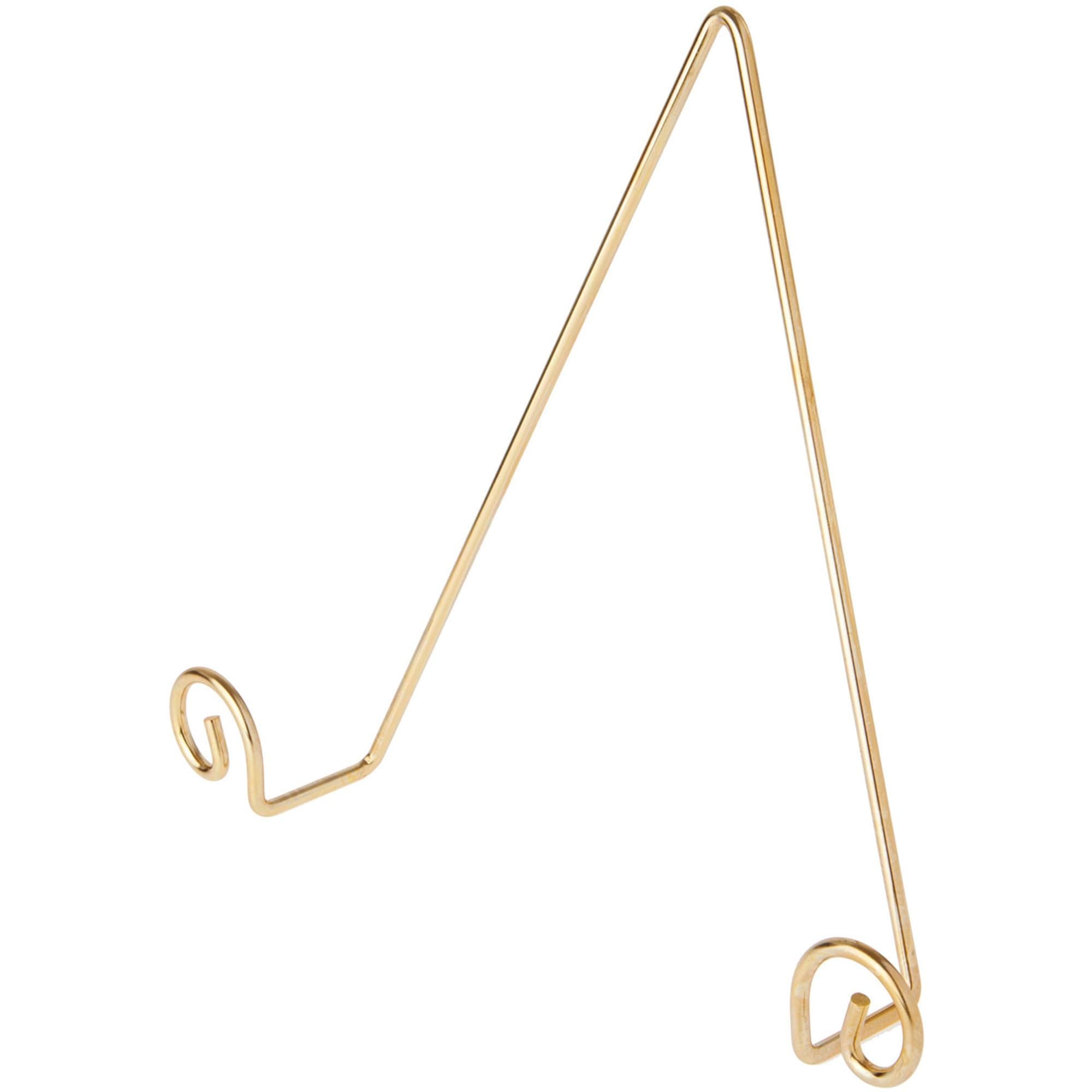 Bard's Shiny Gold-toned Wall Mountable Plate Hanger, 10" H x 10.5" W x 2" D (For Plates 10" - 14"), Pack of 3