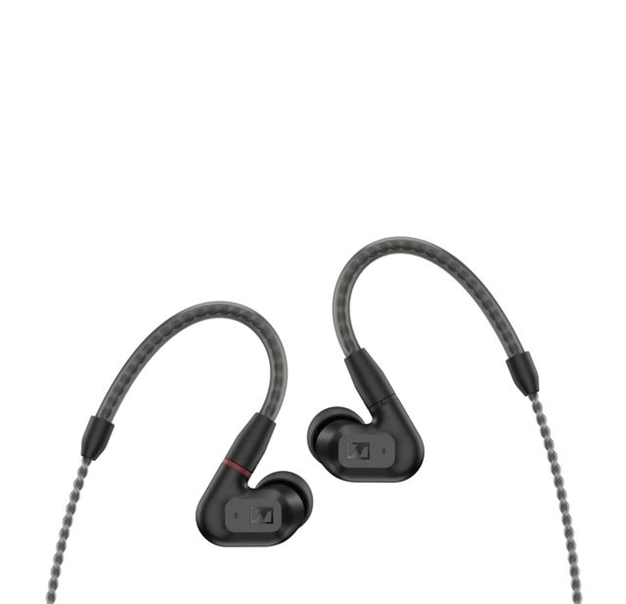 Sennheiser Consumer Audio IE 200 In-Ear Audiophile Headphones - TrueResponse Transducers for Neutral Sound, Impactful Bass, Detachable Braided Cable with Flexible Ear Hooks - Black