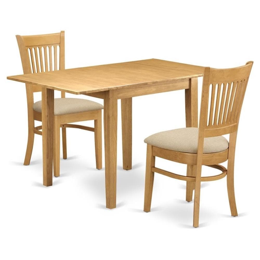East West Furniture Dining Table Set, Oak