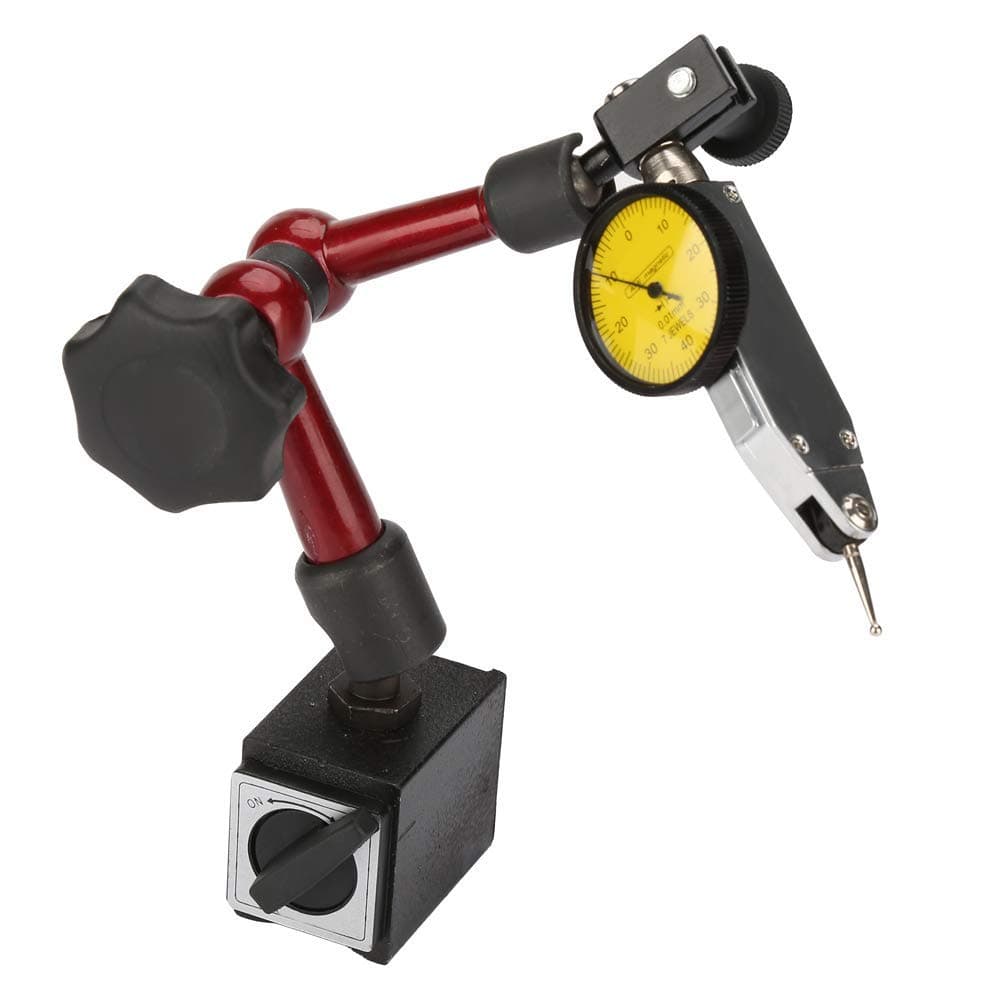 Lever Dial Test Indicator with Flexible Arm and Strong Magnetic Base Holder Precision Scale Included