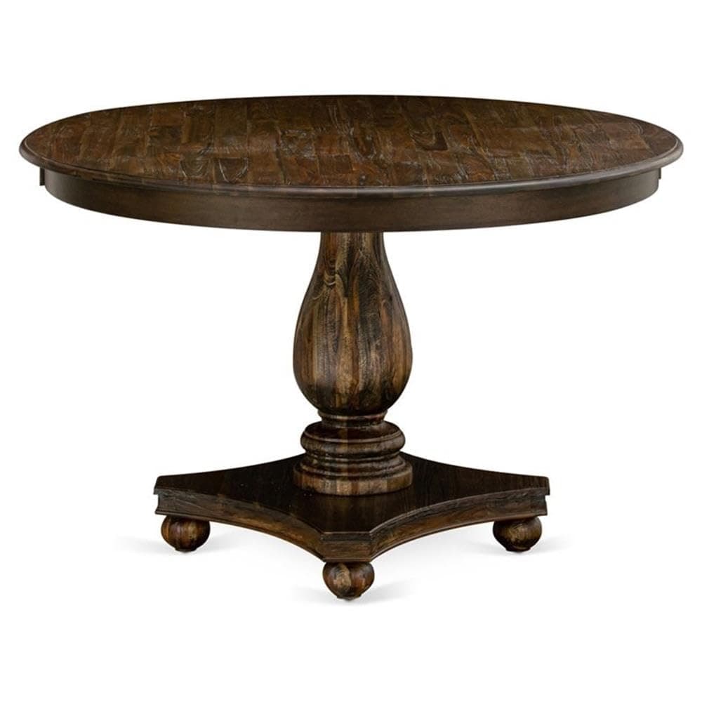 East West Furniture Ferris Wood Dining Table in Distressed Jacobean Brown