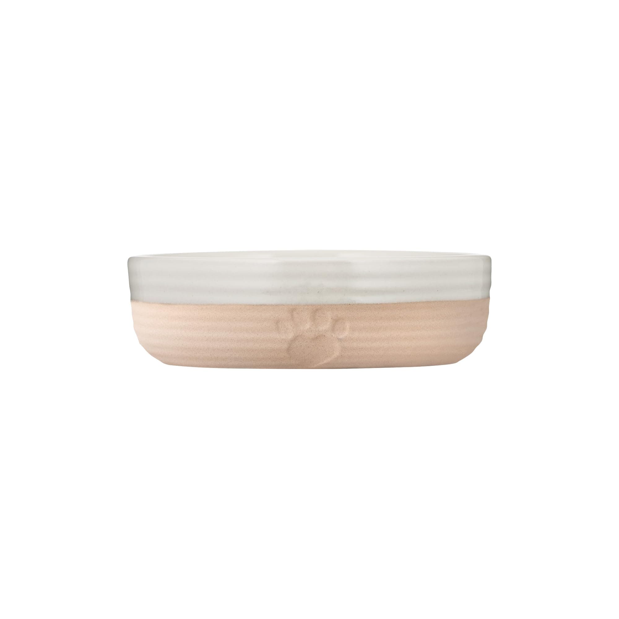 Mason Cash Reactive Paw Medium Dog Bowl, 15cm Diameter, 500ml Capacity Ideal for Medium Dogs, Durable Stoneware, Dishwasher & Freezer Safe