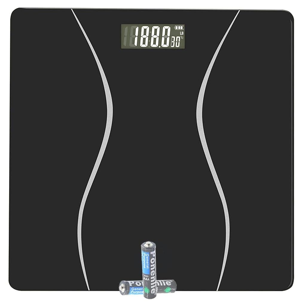 Scale for Body Weight, Digital Bathroom Scale, Weight Scales for People,Body Scale,Max:400LB/180KG,2 Weighing Units: LB/KG (Black)
