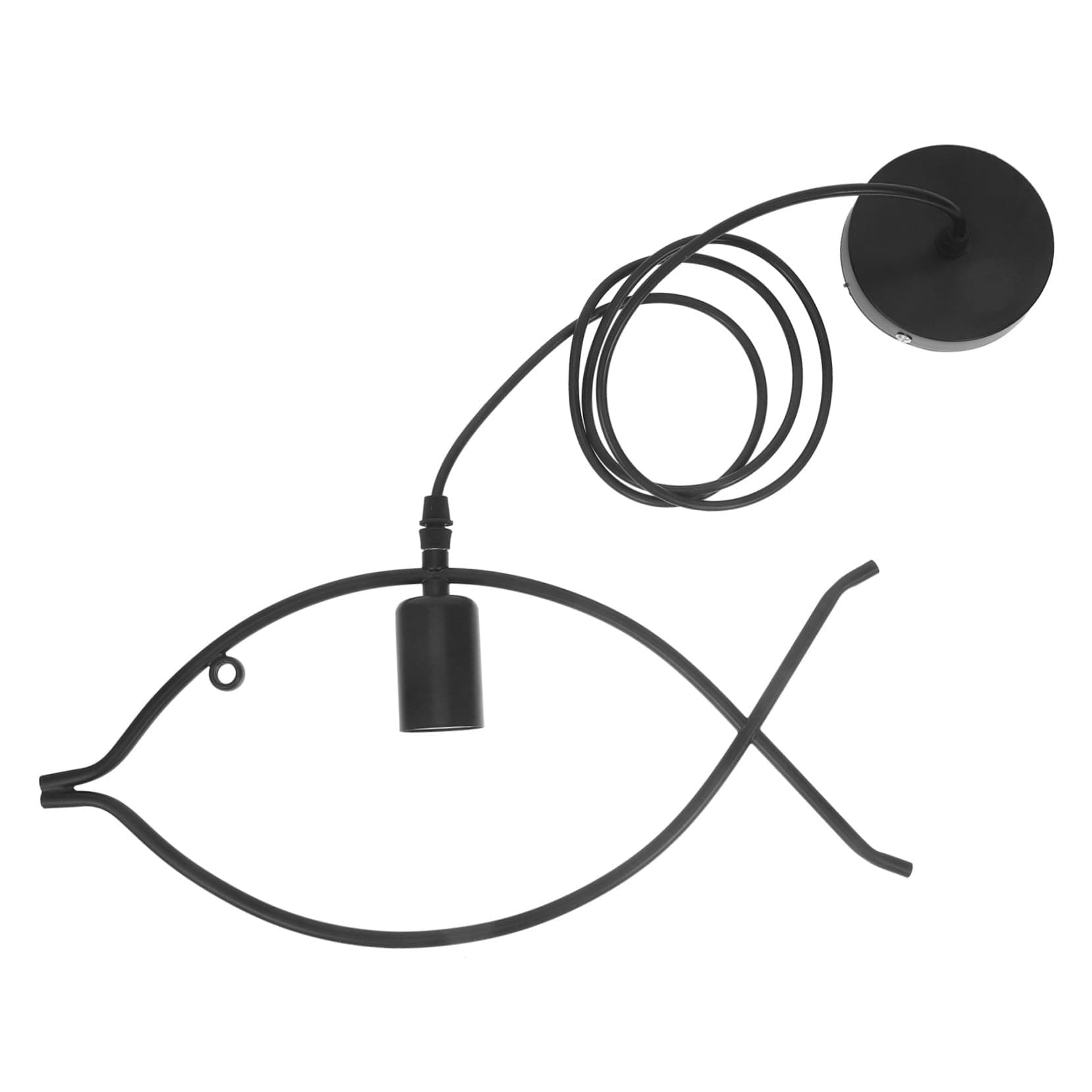 EXQUIMEUBLE Modern Adjustable Iron Fish Shape Chandelier Creative Ceiling Lamp for Living Bedroom and Dining Areas Base Elegant Design Hanging