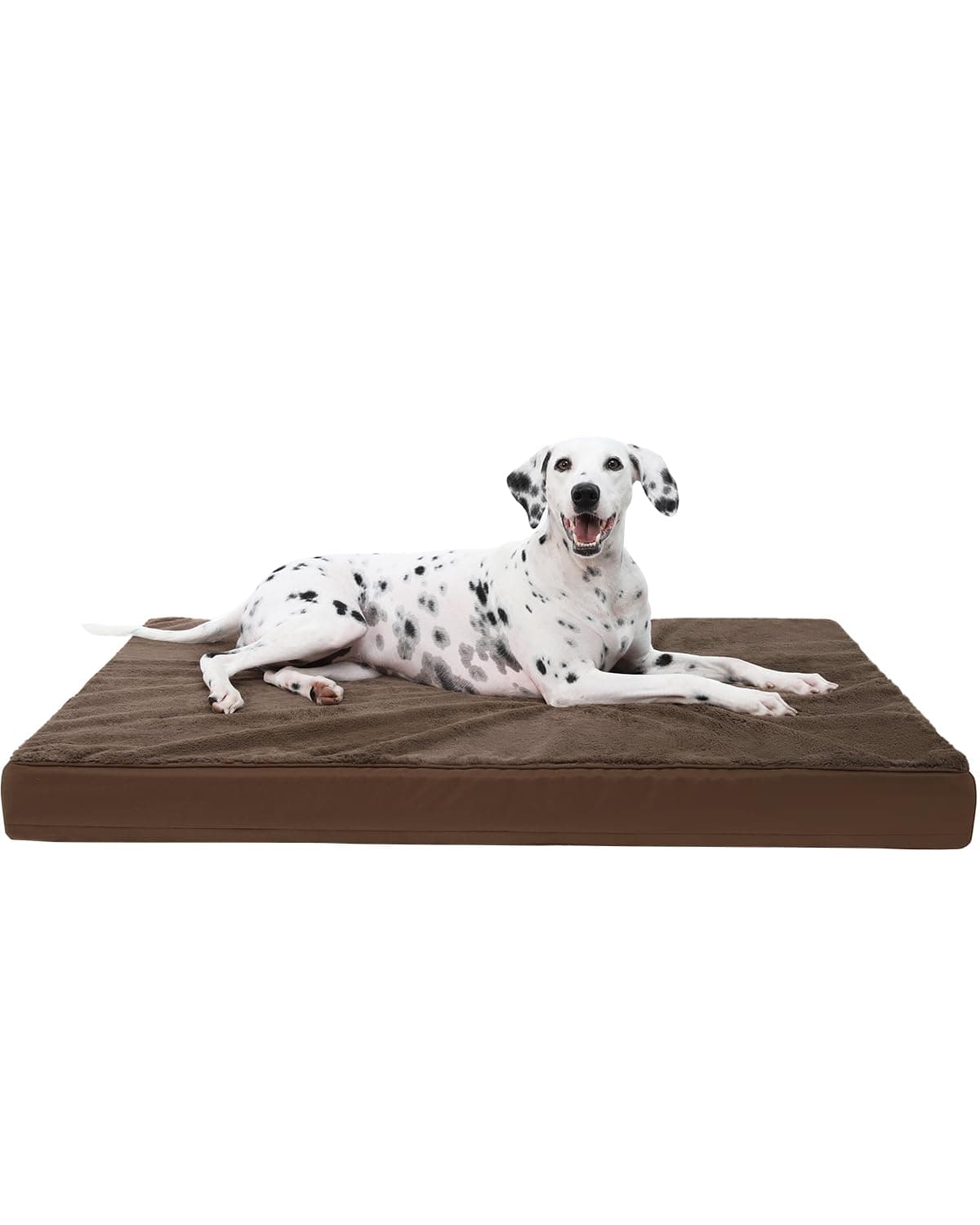 KSIIA Orthopedic Dog Bed for Extra Large Dogs with Waterproof, Brown, 47x29