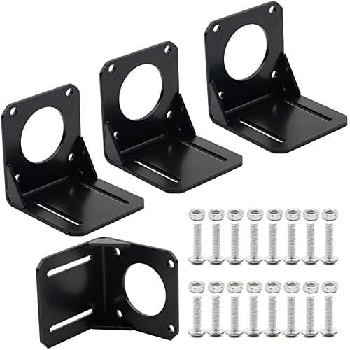 RETYLY 4Pcs 57 Nema 23 Fixed, Nema 23 Steel Mounting Bracket,with Mounting Screws