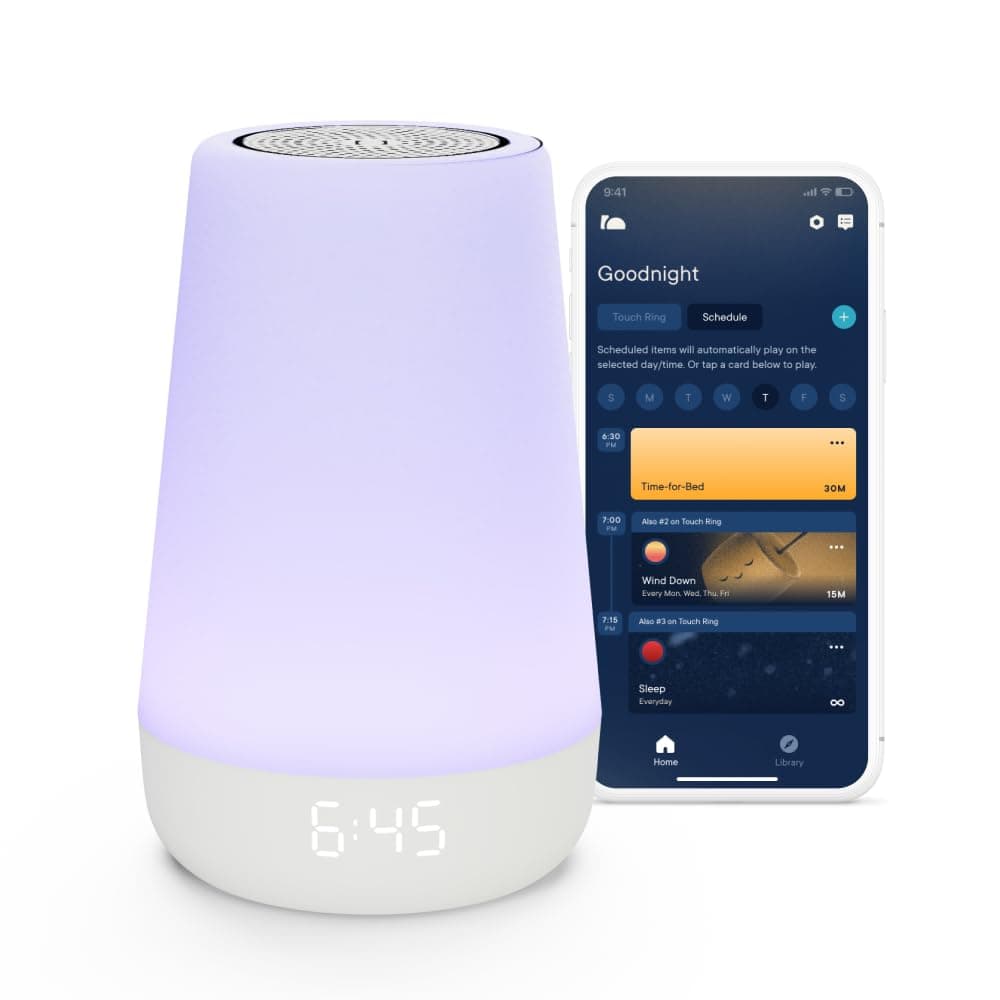 Hatch Baby Sound Machine, Night Light | Sleep Support | Registry Essential, Routine Builder, Time-to-Rise Alarm Clock, White Noise, Nursery Stories, Toddler Kids (Wi-Fi) (White)