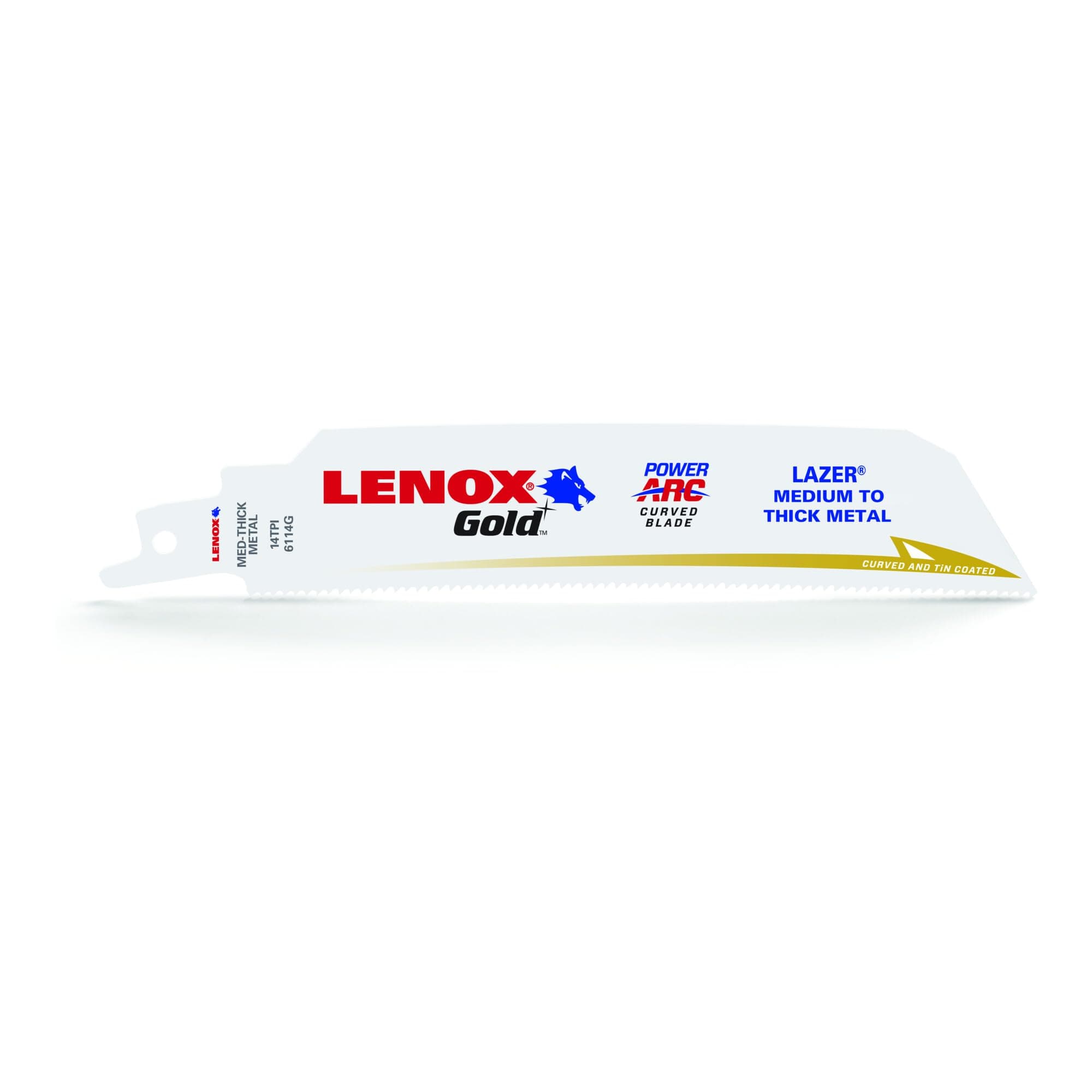 Lenox Gold 6 in. Bi-Metal Reciprocating Saw Blade 14 TPI 5 pk