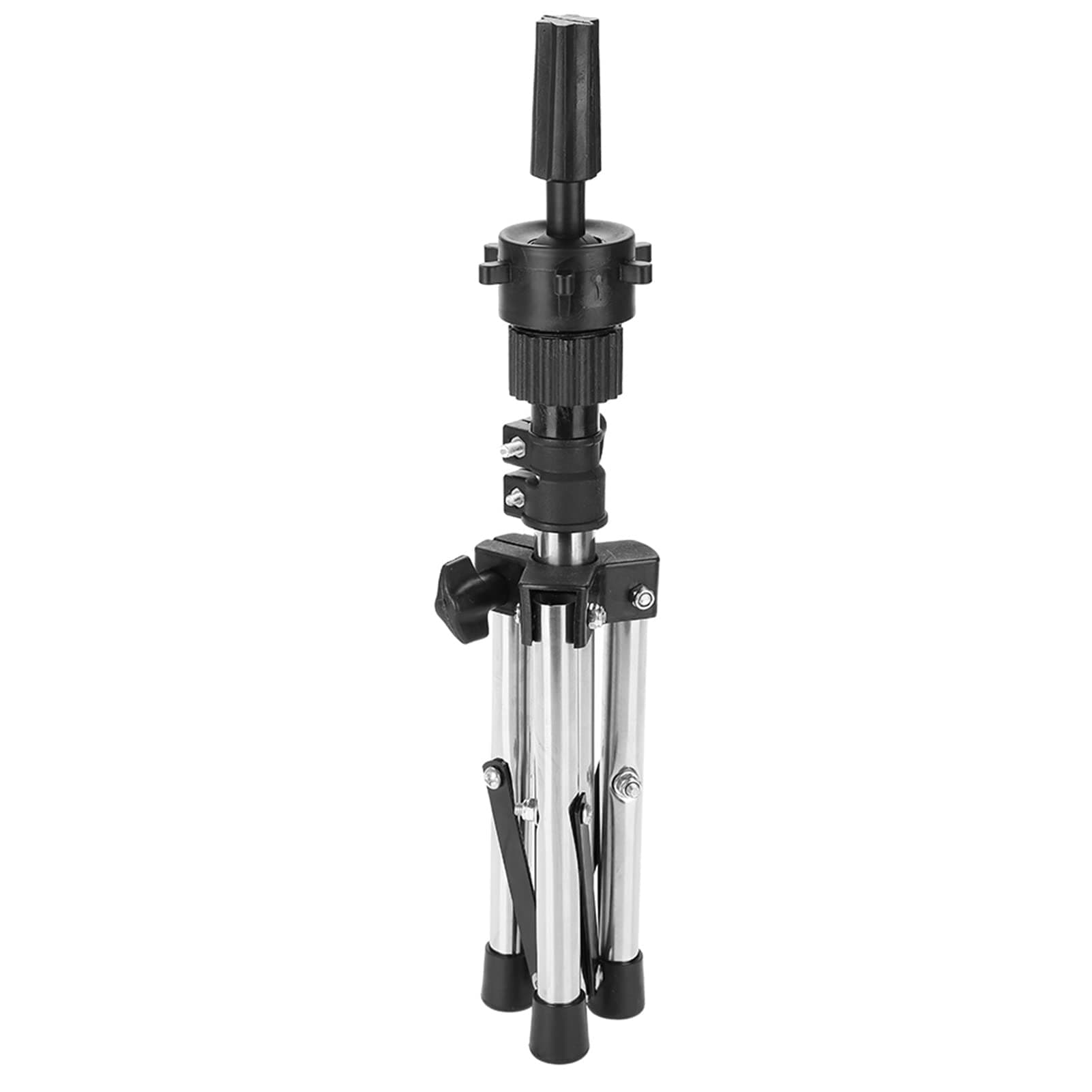 Hairdressing Training Head Holder Adjustable Salon Model Mannequin Head Tripod Stand SilverWigs and peripheral