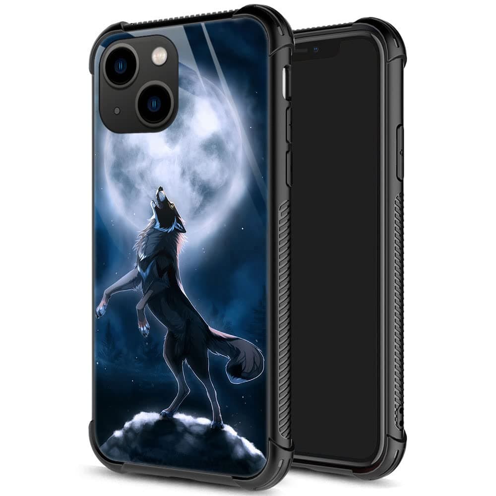 ZHEGAILIAN for iPhone 15 Case, Military-Grade Protection, All-Around Shockproof Corners, Anti-Scratch Phone Case for iPhone 15 - Moonlight Wolf