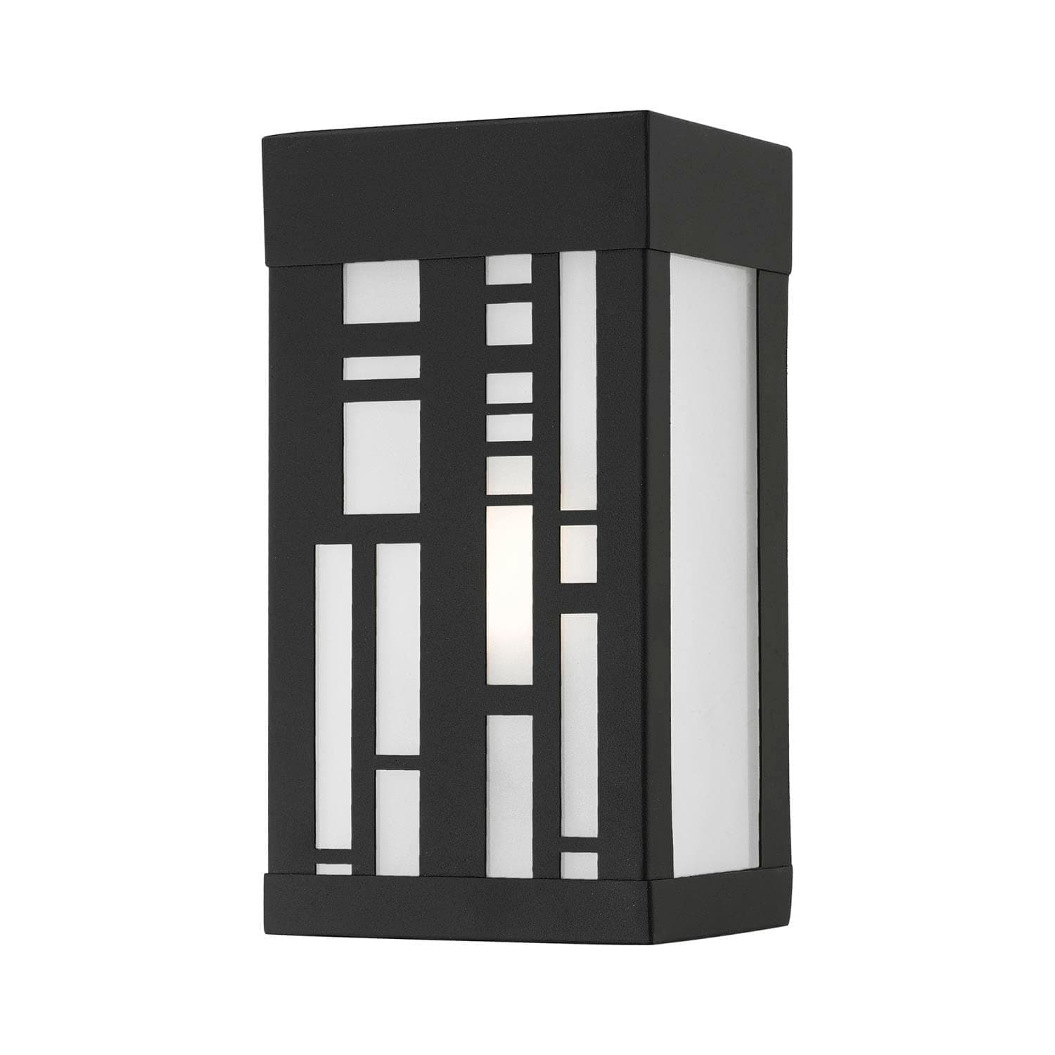 Livex - Malmo - 1 Light Small Outdoor ADA Wall Sconce in Modern Style - 8.5 Inches Tall and 4.5 Inches Wide - Textured Black Finish