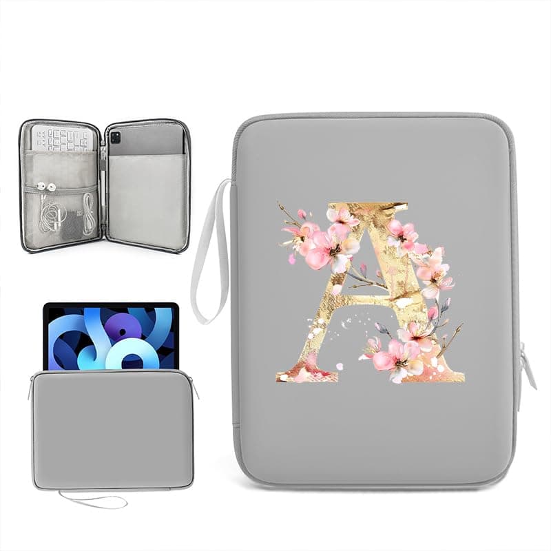 Initail 9-11 Inch Tablet Sleeve Bag for Men & Women,Portable Ipad Carrying Case, Ipad Bag for Daily Work Travel Ipad Accessories for Gift (GR-A)