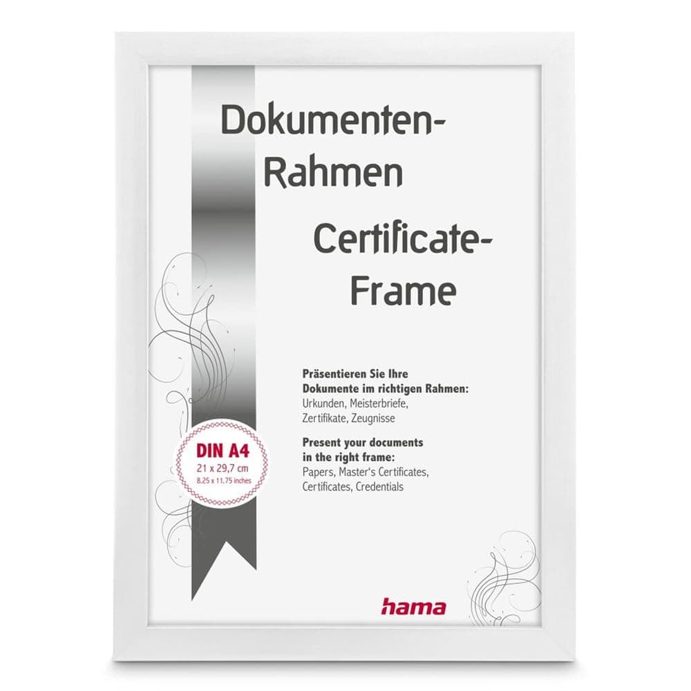 Plastic Photo Frame/German Hama Chiaro Official Import Product: German Design/German Quality Control/Features Stylish European Design / 8.3 x 11.7 inches (21 x 29.7 cm) / Modern Photo Frame with