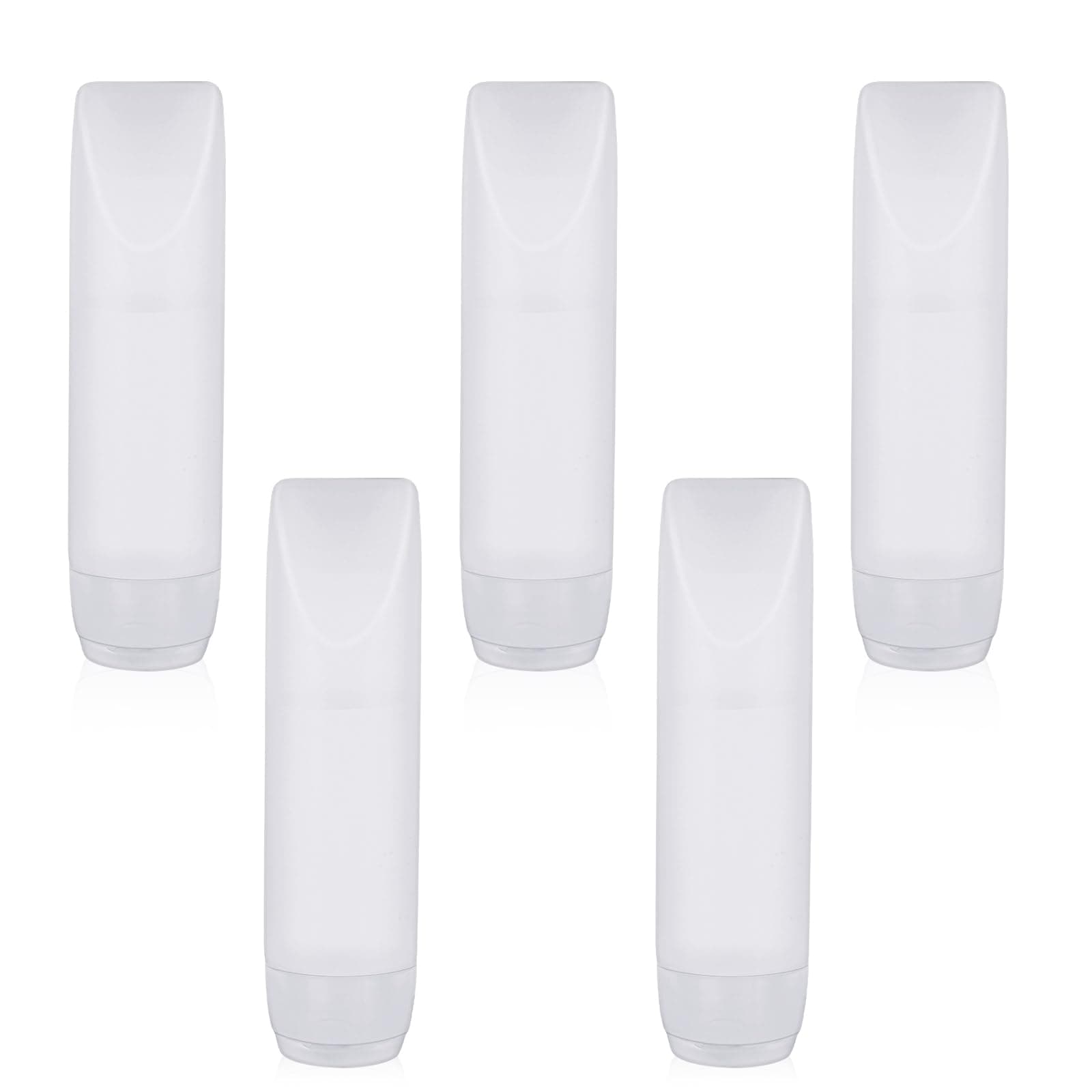 Refillable Cosmetic Containers, 5 Pieces 1 Oz Travel Bottles Mini Squeeze Bottle Makeup Containers Empty Lotion Bottles Toothpaste Container Reusable Travel Dispensers Bottles for Liquids Toiletries